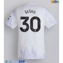 Maglie da calcio Manchester United Benjamin Sesko #30 Seconda Maglia 2025-26 Manica Corta
